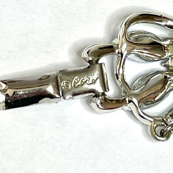 Vintage Bracelet Earrings Signed CORO Blue Rhinestone Costume Jewelry M06 - Picture 5 of 6